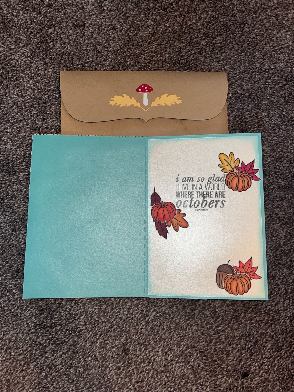 Stampin' Up! Autumn Leaf and Fox Handmade Card Set in Orange, Brown, Green, Red - Picture 3 of 10